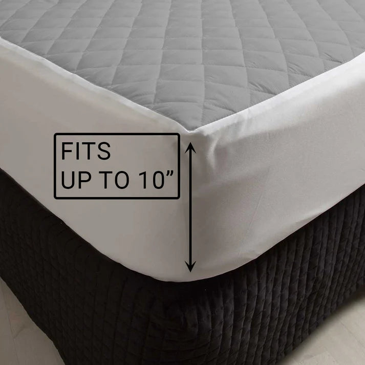 Cotton Quilted Waterproof Mattress Cover - Zink