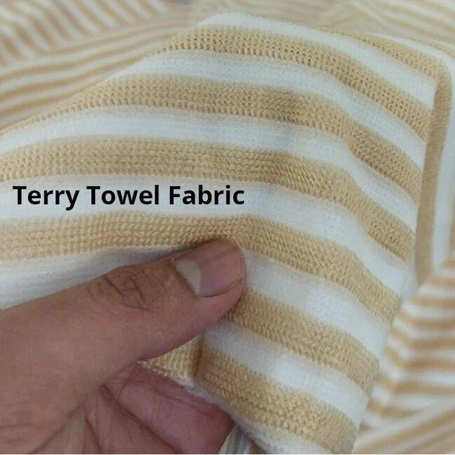 Terry Towel Waterproof Mattress Cover -copper Stripe