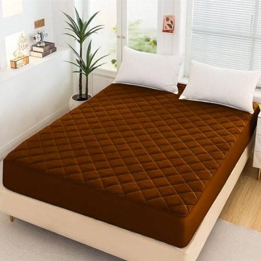 Cotton Quilted Waterproof Mattress Cover - copper