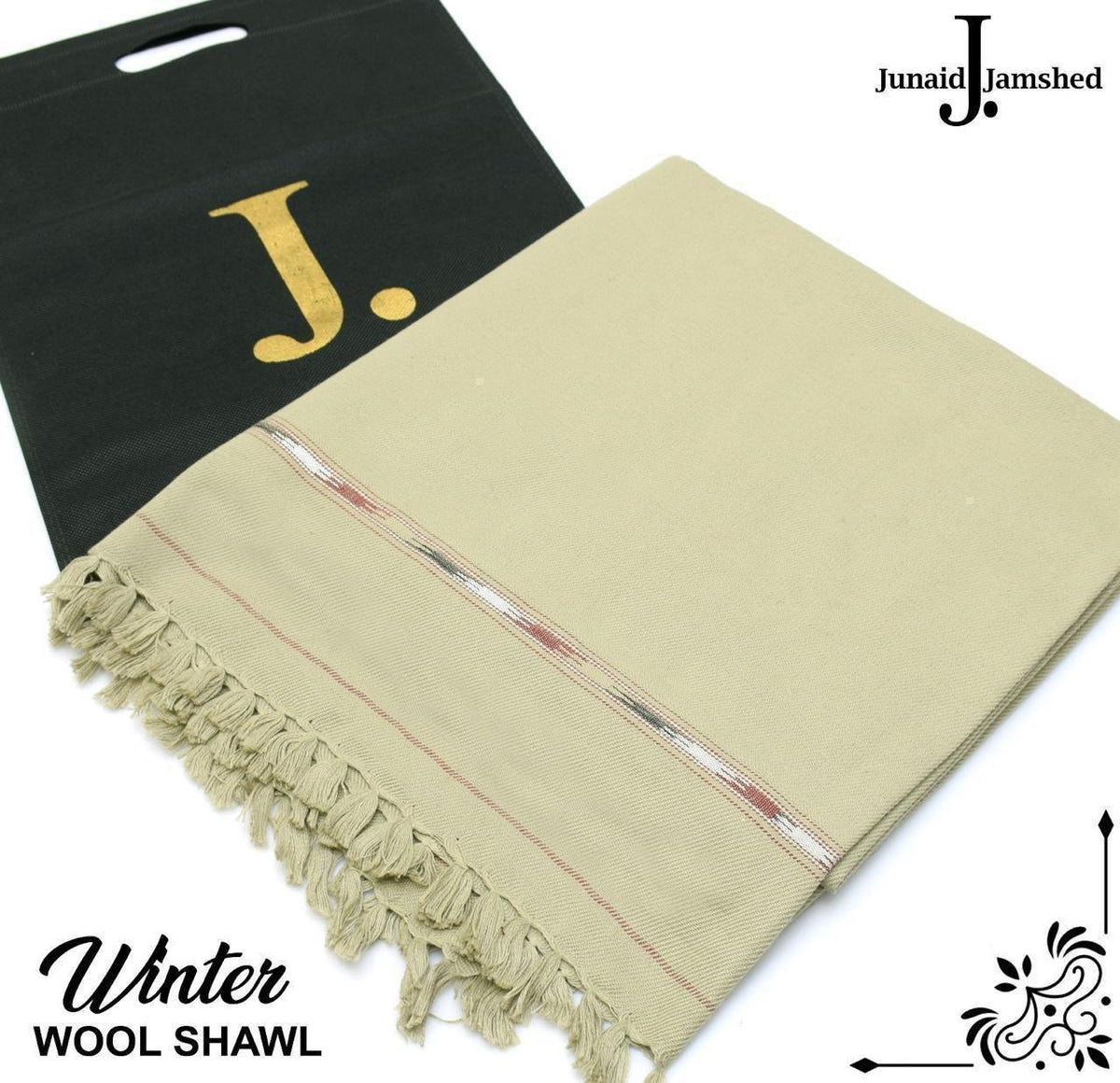 Fawn Plain 100% Wool Men Shawl – Selfstyle