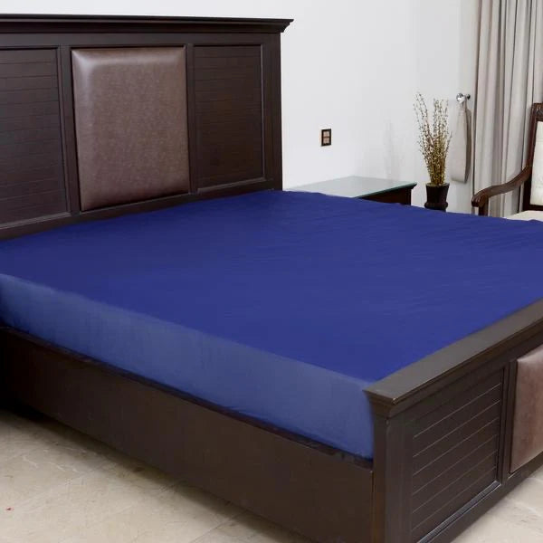 Terry Waterproof Mattress Cover -blue