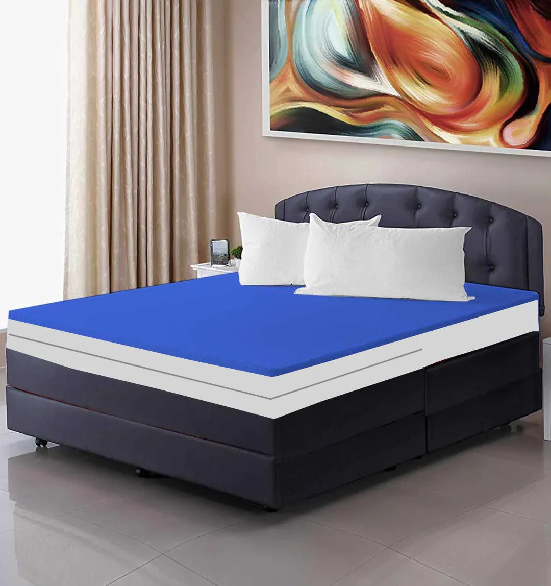 Waterproof Double Sided Zipper Mattress Cover (Blue)