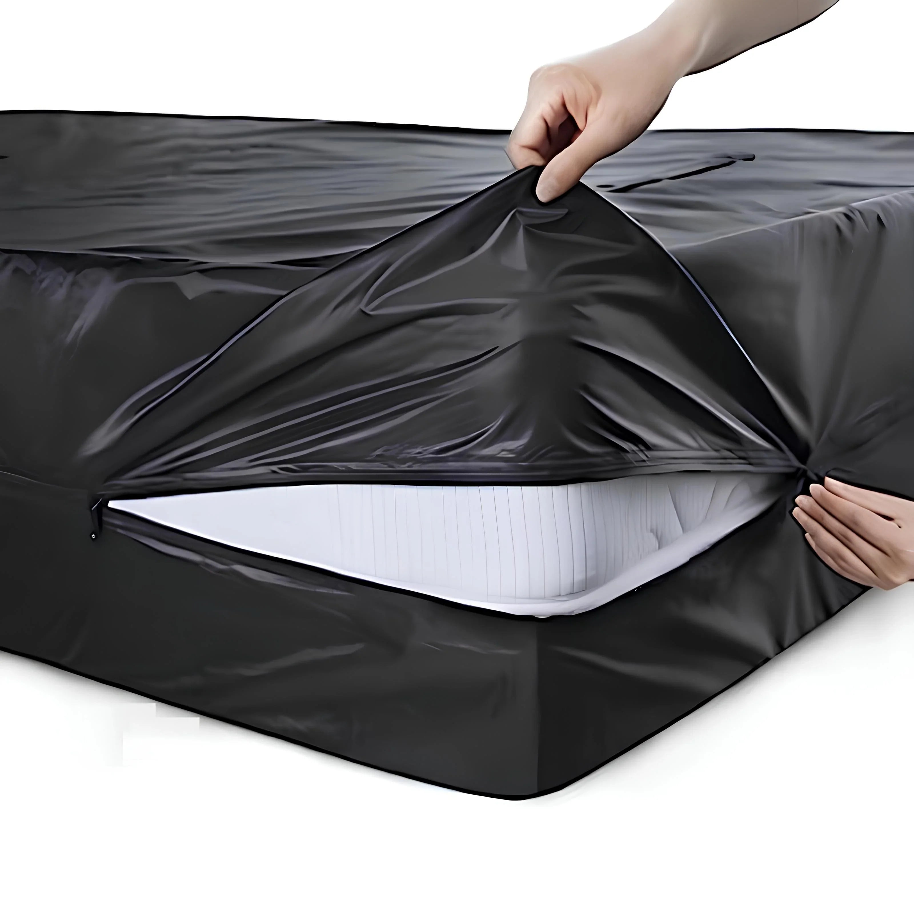 Waterproof Double Sided Zipper Mattress Cover (Black)